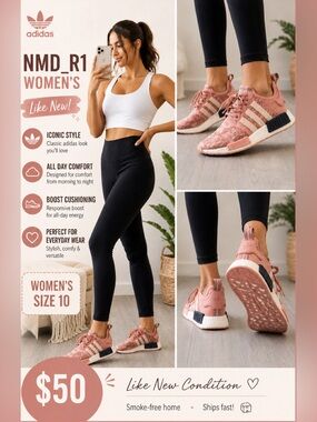 adidas NMD R1 Women's Sneakers - Rose Pink